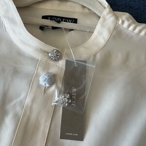 J.Crew Classic-fit cupro-blend shirt with jewel buttons